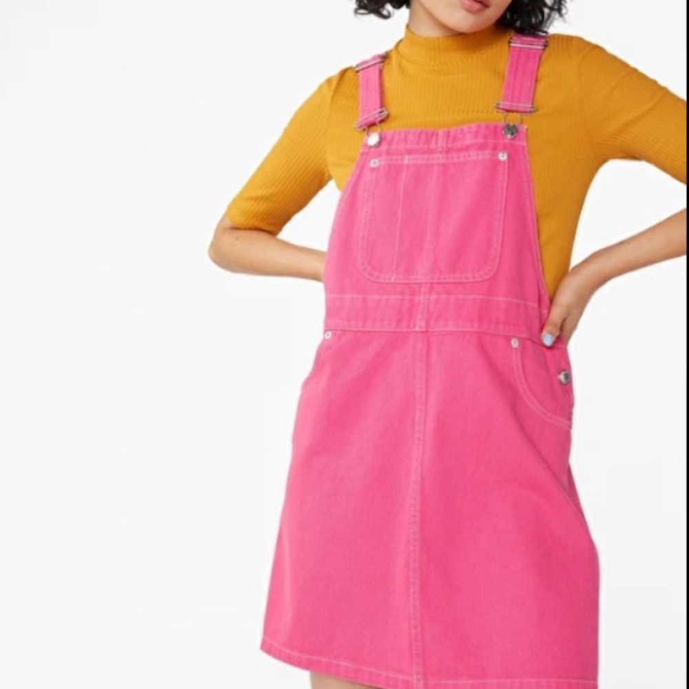 Bershka Pink Overall Dress
